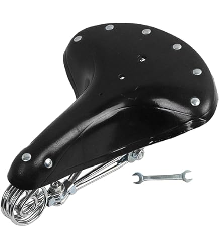 折りたたみ自転車 黒色 茶色サドル Amazon | KCNN 自転車サドル レトロ 茶色の革 サドルクッション